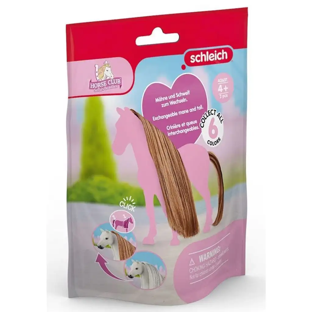 Schleich Horse Club: Sofia's Beauties - Csoki színű sörény és farok kiegészítő szett (42651) kép 1