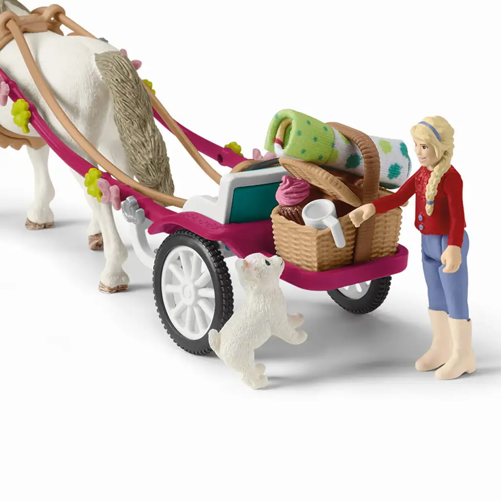 Schleich: Horse Club - Wagen für Pferdeshow mit Picknick Spielset (42467) kép 4