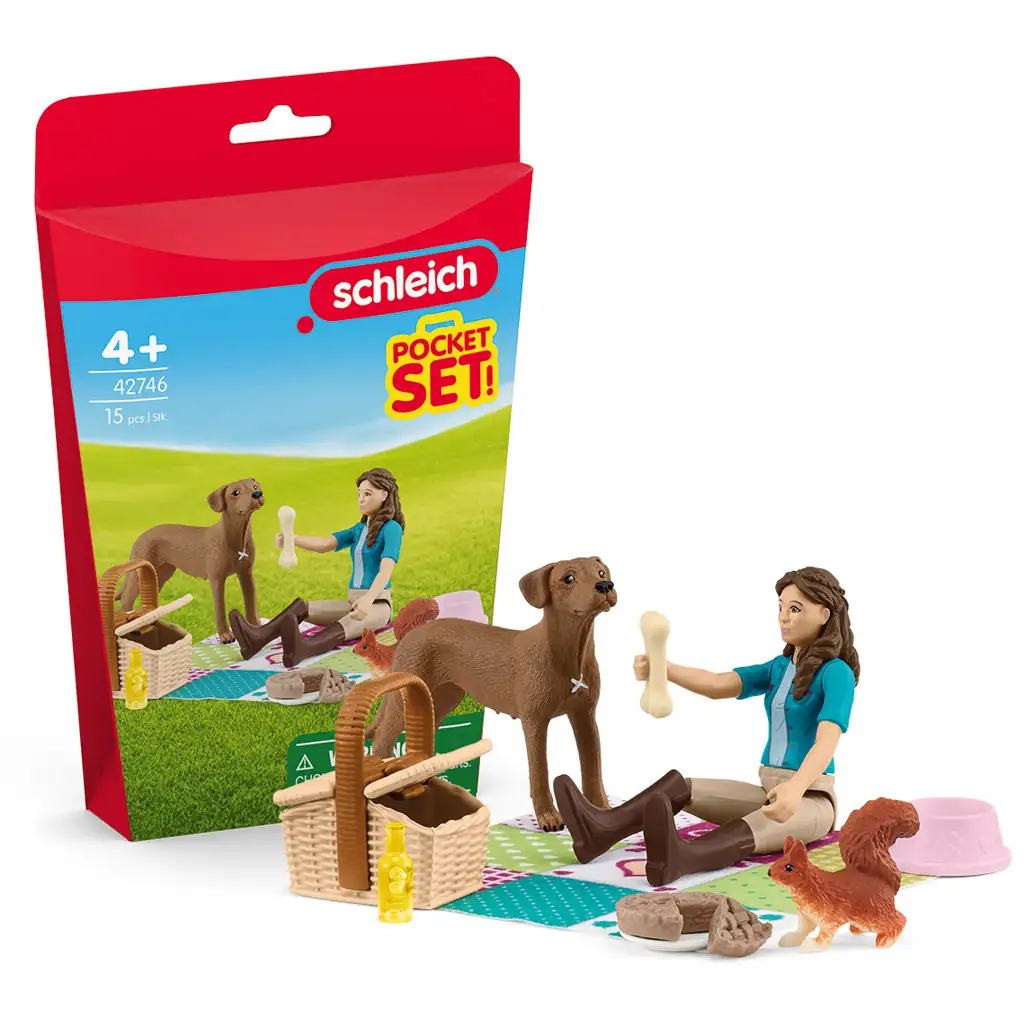 Schleich: Piknik Lizával és kutyusával játékszett (42746) kép 1