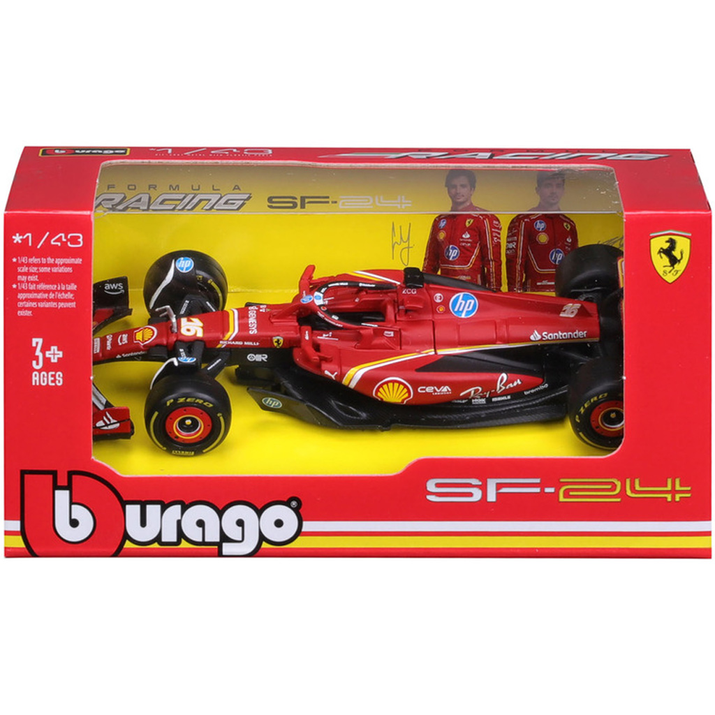 Bburago: Ferrari SF24 F1 Rennwagen Metall-Automodell 1:43