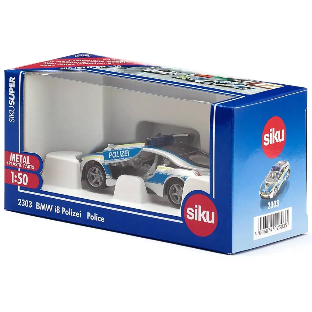 SIKU BMW i8 Polizei Spielzeugauto 1/50 kép 5