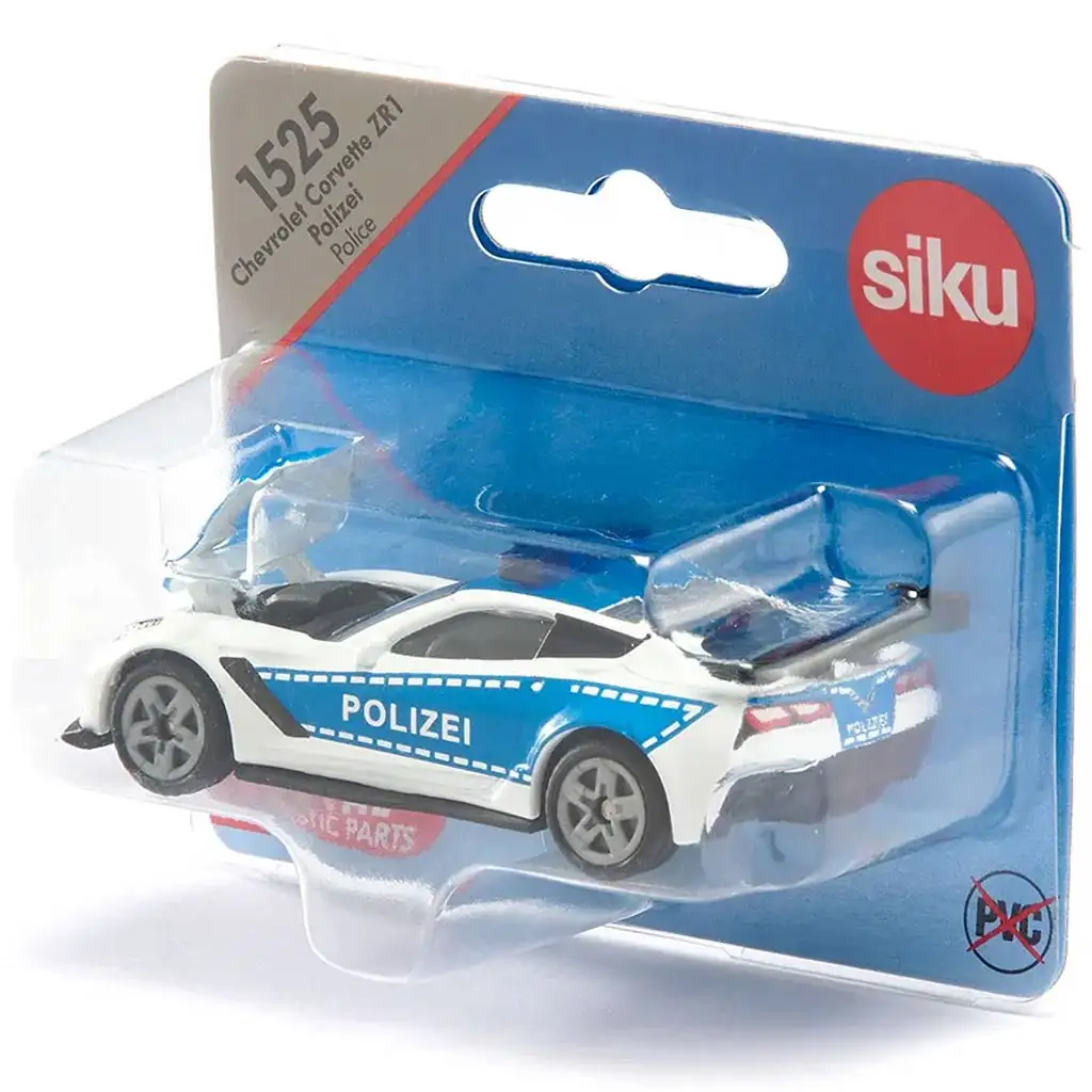 SIKU Chevrolet Corvette ZR1 Polizeiauto 1/64 kép 5