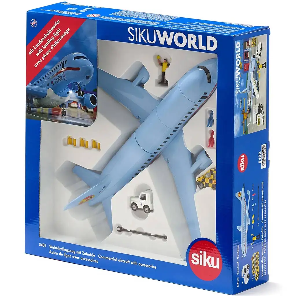 SIKU Handels-Passagierflugzeug mit Zubehör 1/87 kép 5