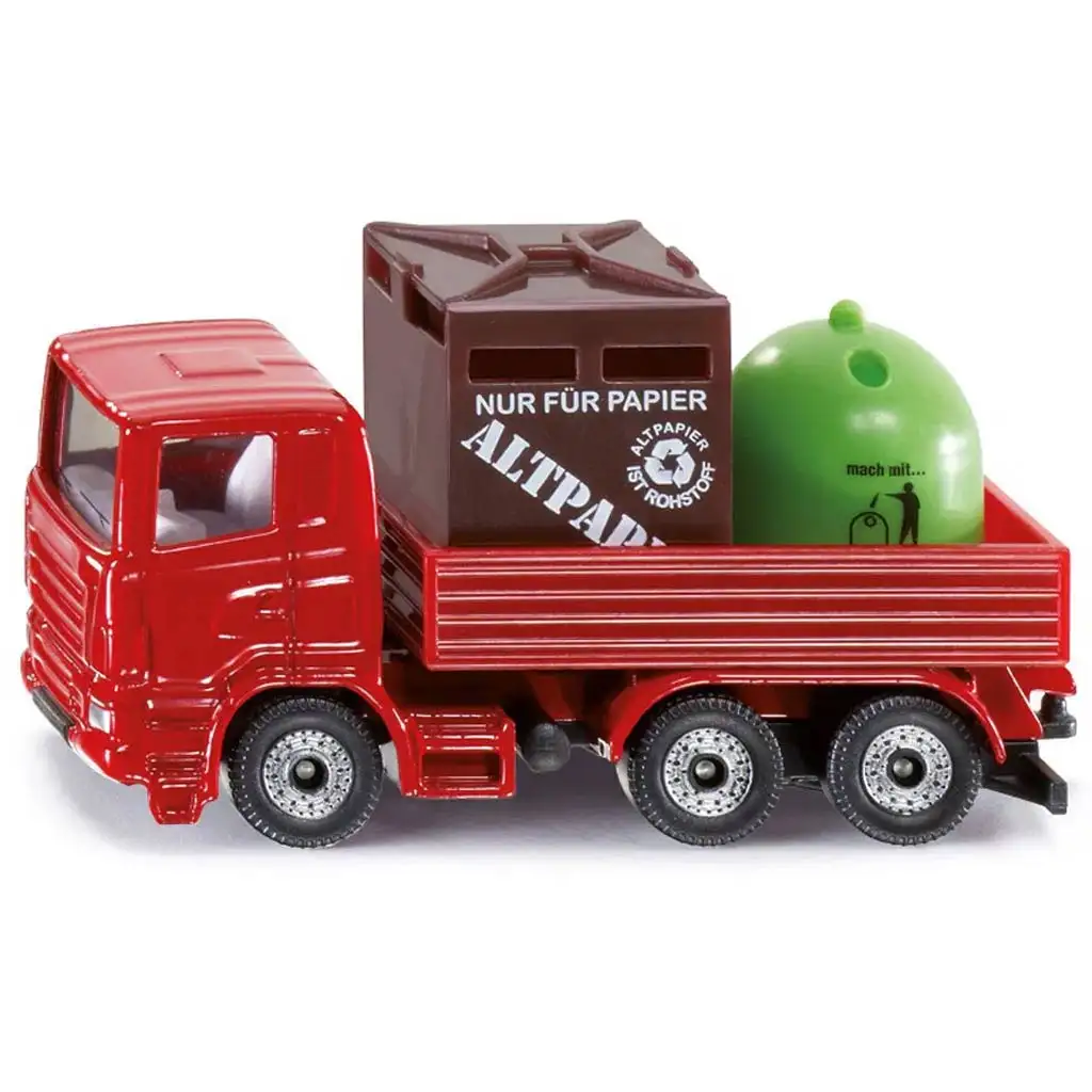 SIKU Scania Müllwagen für die Mülltrennung 1/87
