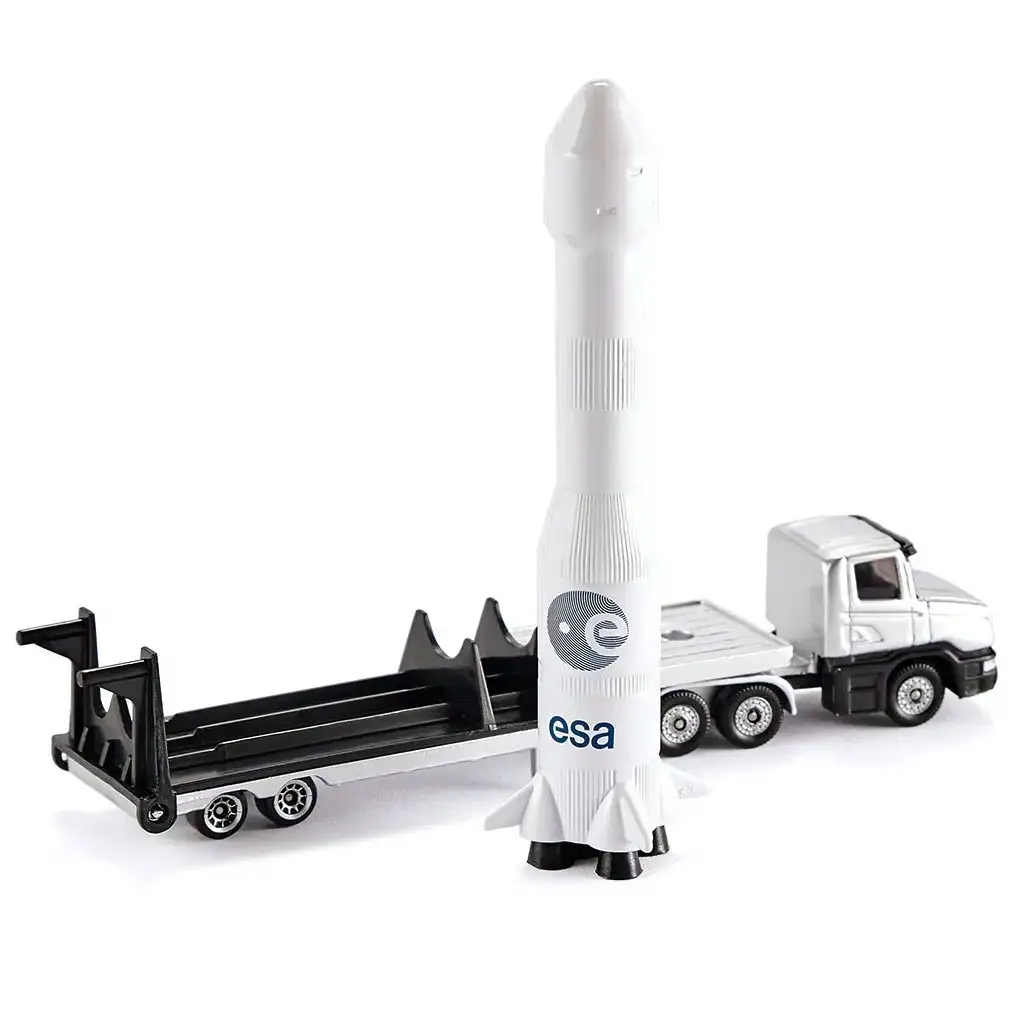 SIKU Raumfahrt-Missions-LKW mit Raketen-Anhänger 1/87 kép 2