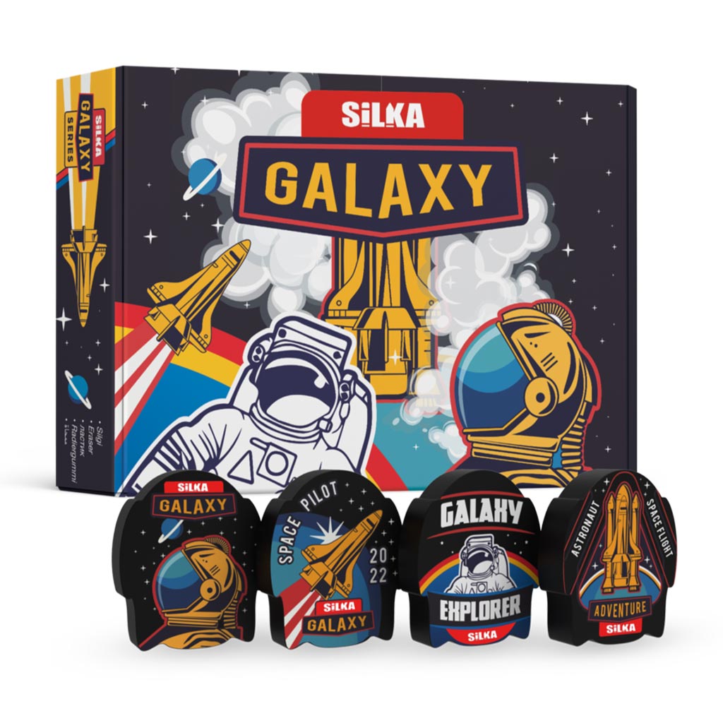 Nebulo: Silka Radiergummi - Galaxie-Muster 1 Stk