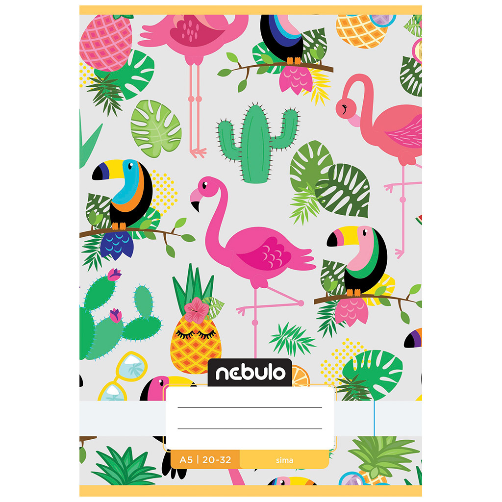 Nebulo: Geheftetes Heft mit glattem Umschlag, Motiv Tukan, 20-32 Blatt, A5