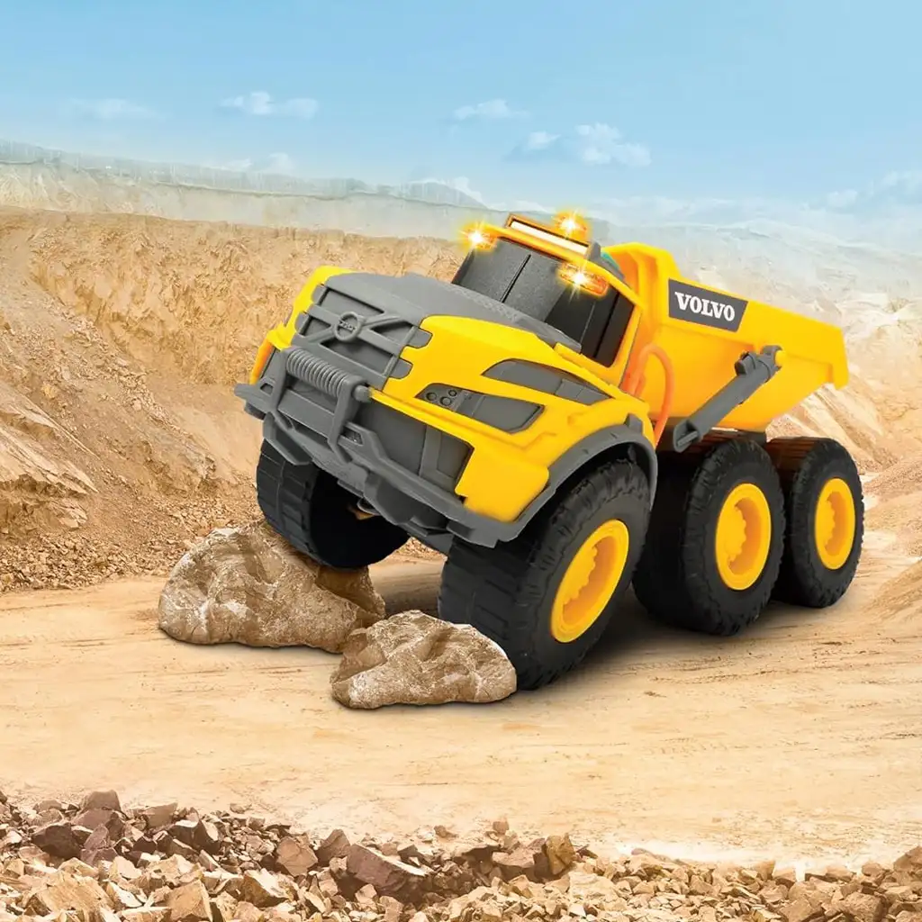 Volvo Muldenkipper mit Licht- und Soundeffekten 23cm - Dickie Toys kép 5