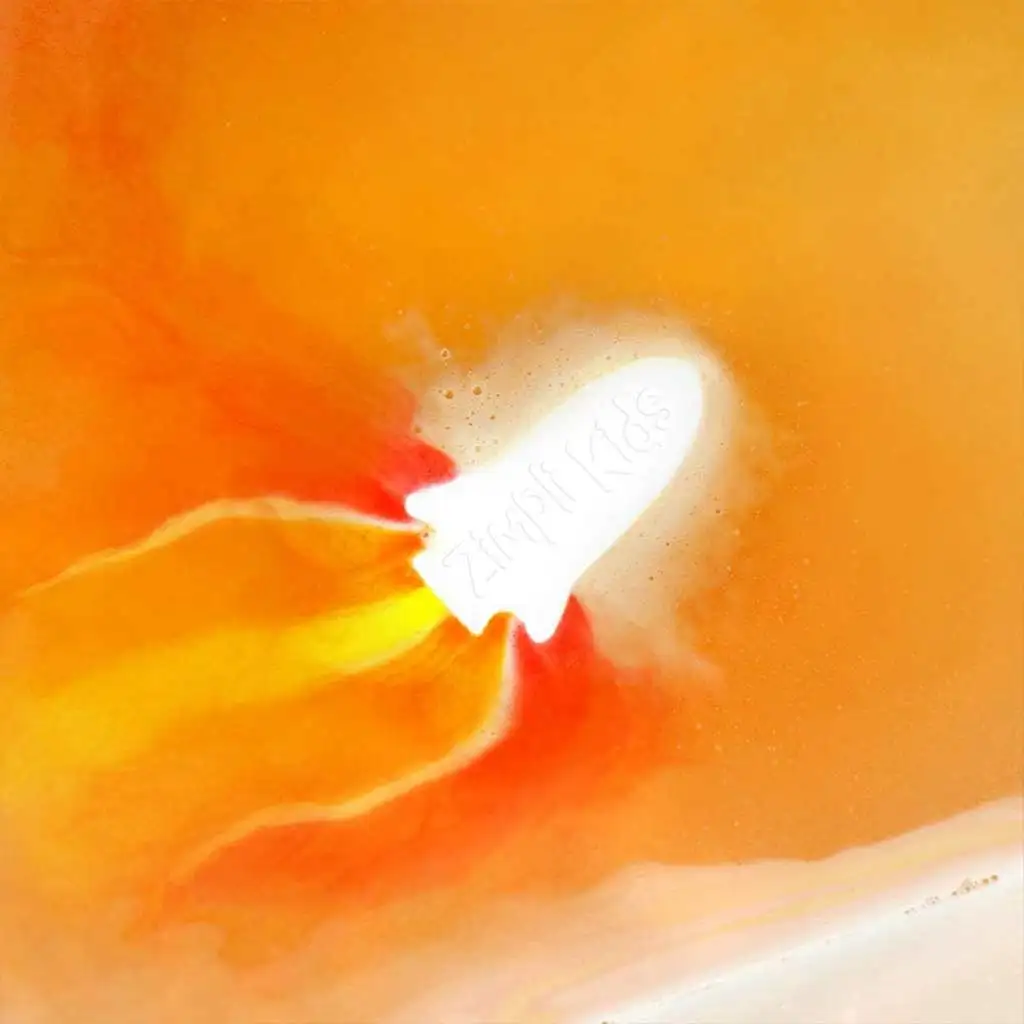 Glibbi Rocket: Raketenförmige Badebombe mit Flammfarben - Simba toys kép 5