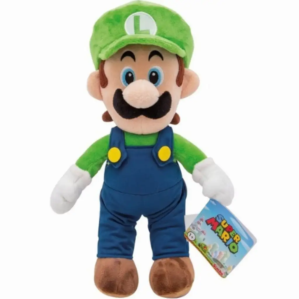 Super Mario: Luigi plüssfigura 30cm-es méretben kép 1