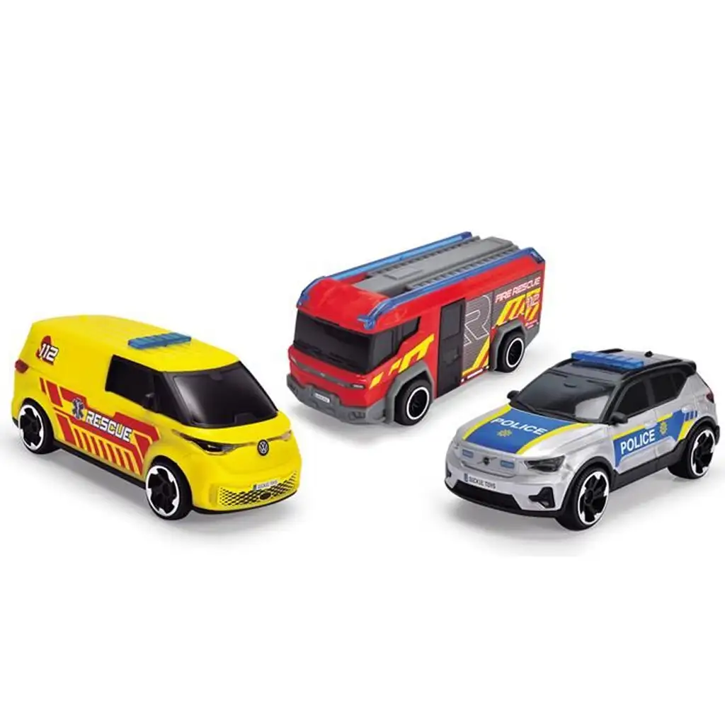 Notfallfahrzeuge 3er-Set - Dickie Toys kép 2