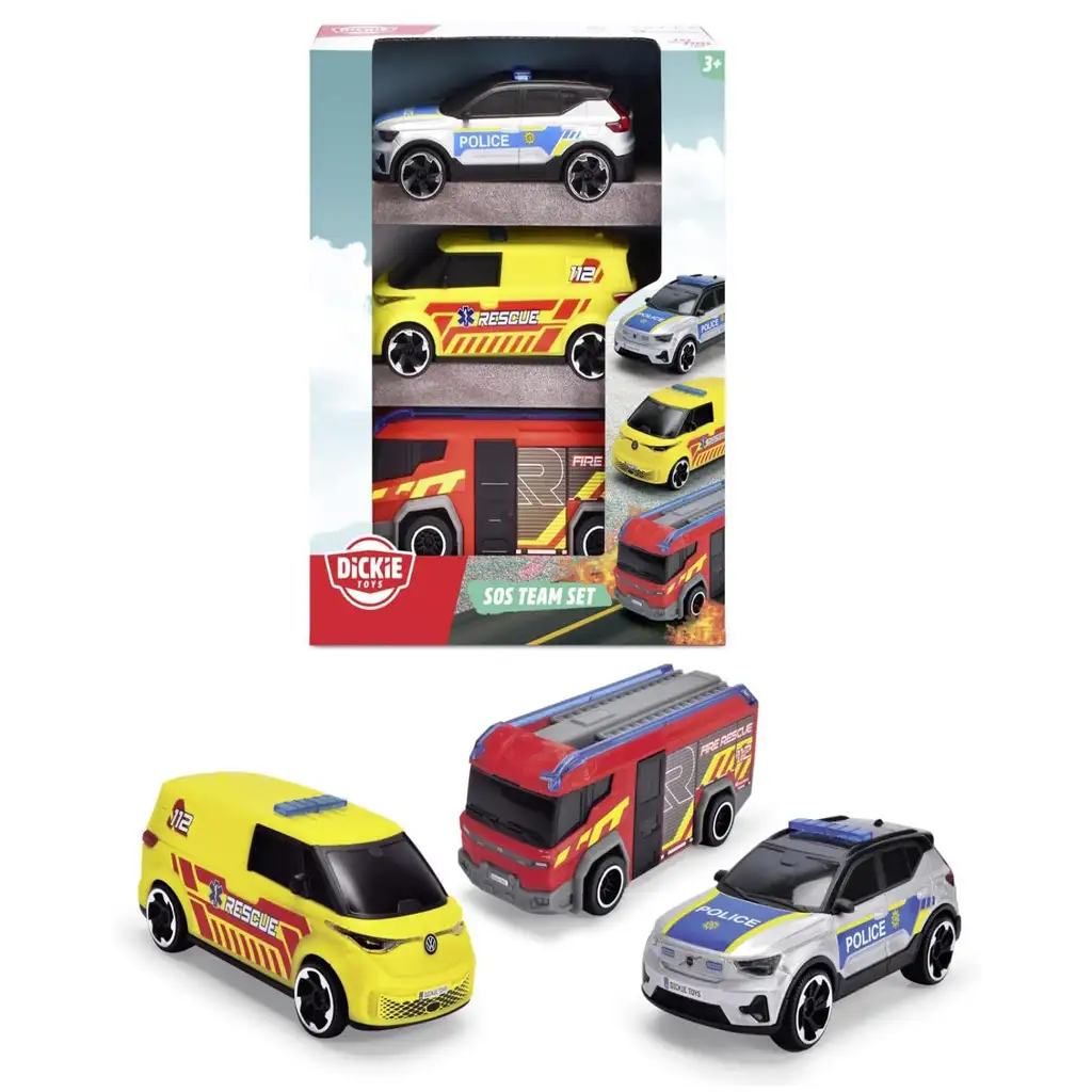 Notfallfahrzeuge 3er-Set - Dickie Toys