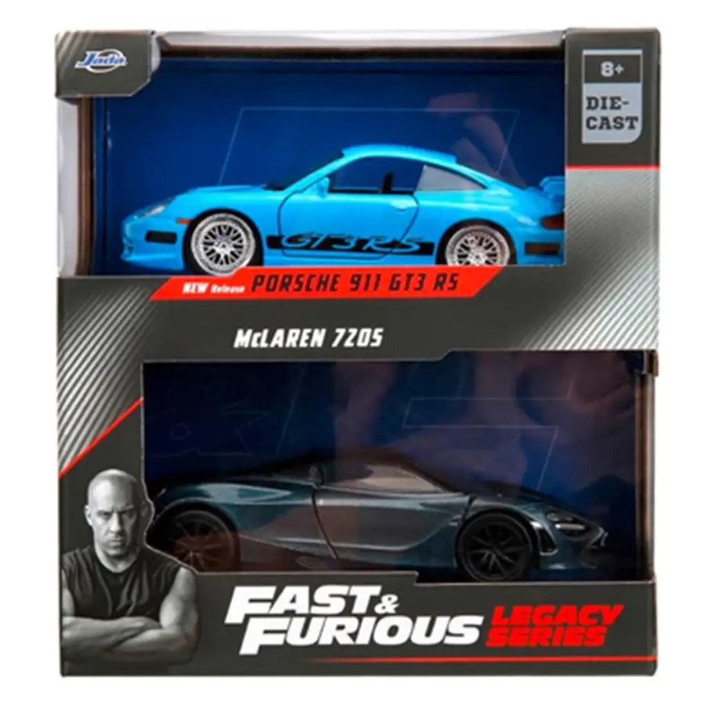 Fast & Furious: Porsche 911 GT3 RS und McLaren 720S 2er-Pack im Maßstab 1/32 - Jada Toys kép 2