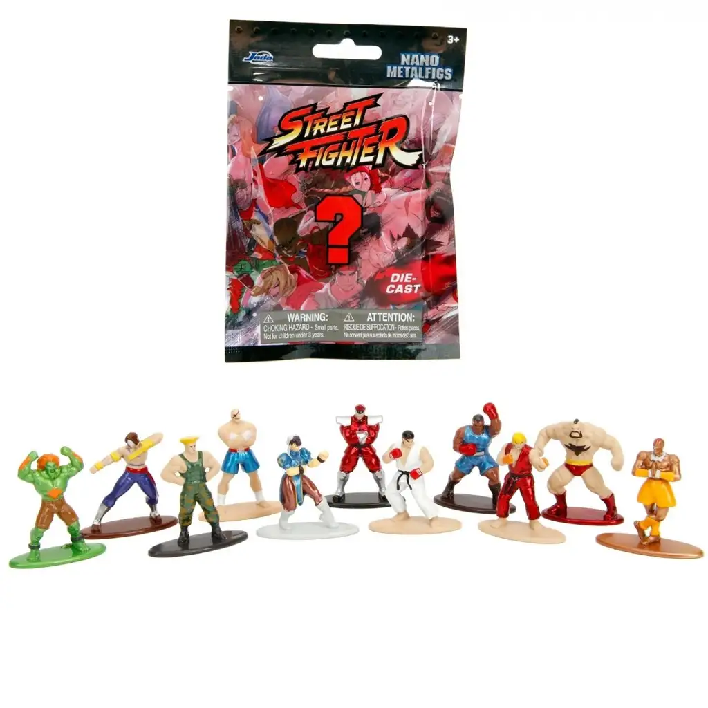 Street Fighter Überraschungs-Nano-Metallfiguren 1 Stk - Simba Toys