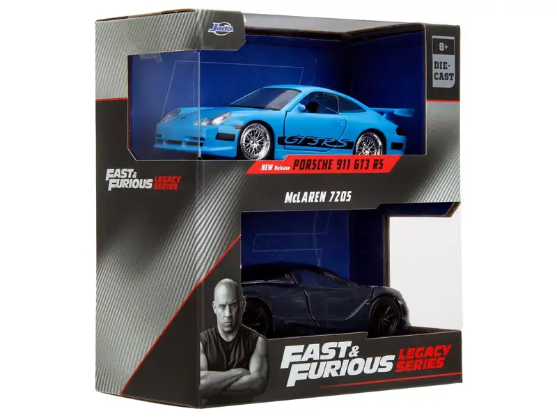 Fast & Furious: Porsche 911 GT3 RS und McLaren 720S 2er-Pack im Maßstab 1/32 - Jada Toys