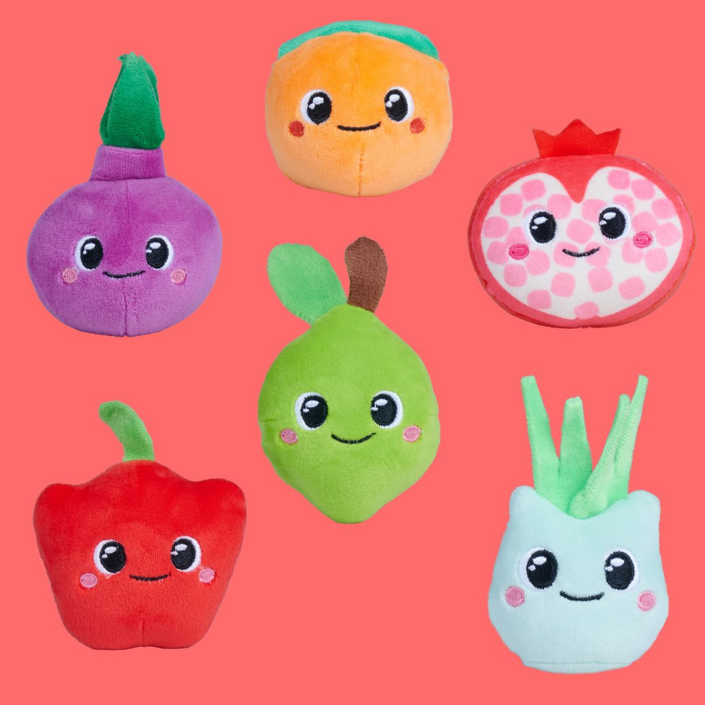 Squeezlings gyűjthető puha zöldség és gyümölcs plüssfigura 2. széria 1db - Simba Toys kép 2