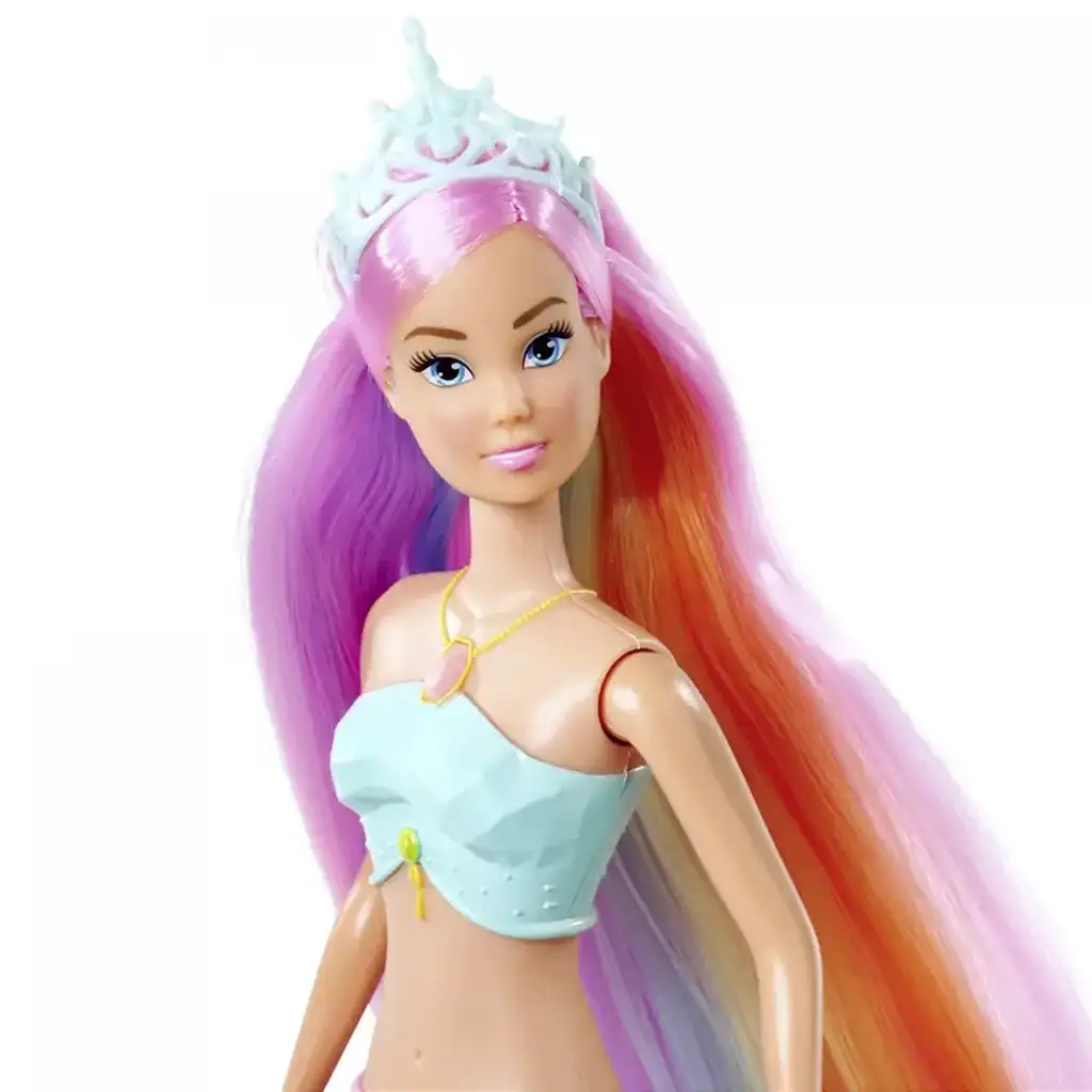 Steffi Love: Steffi magische Regenbogen-Meerjungfrauenpuppe mit leuchtender Flosse - Simba Toys kép 4