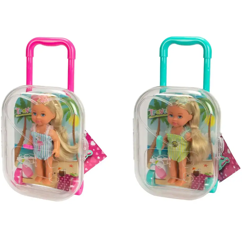 Evi Love Reisepuppe mit Koffer und Zubehör in verschiedenen Varianten 1 Stück - Simba Toys