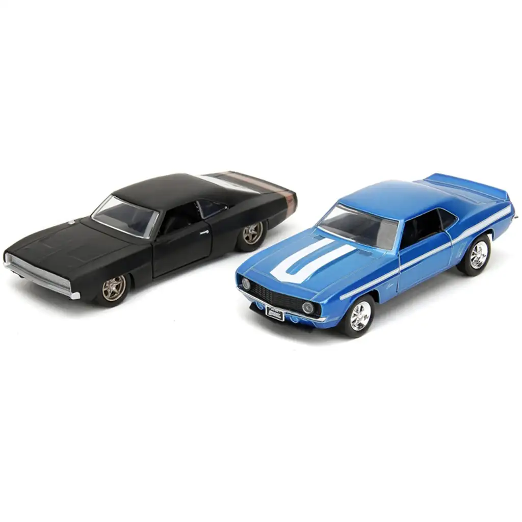 Fast & Furious: 1969 Chevrolet Camaro und 1968 Dodge Charger Widebody 2er-Pack 1/32 Maßstab - Jada Toys kép 6