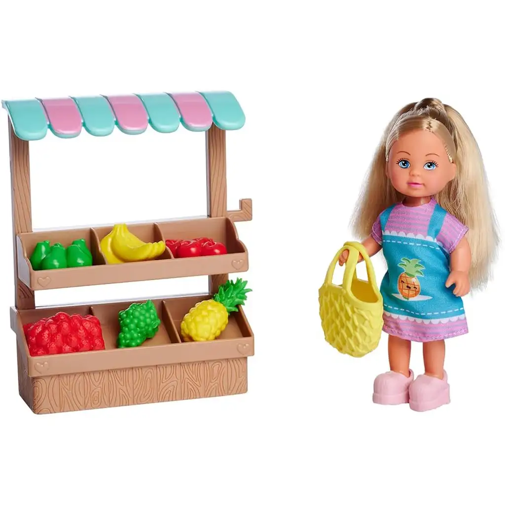 Évi Love: Évi Puppe mit Obststand Spielset - Simba Toys kép 2