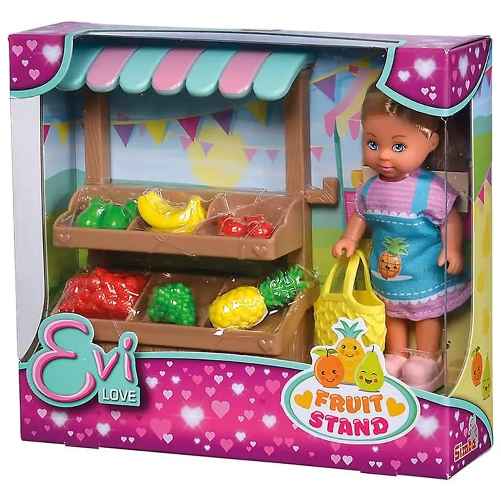 Évi Love: Évi Puppe mit Obststand Spielset - Simba Toys kép 7