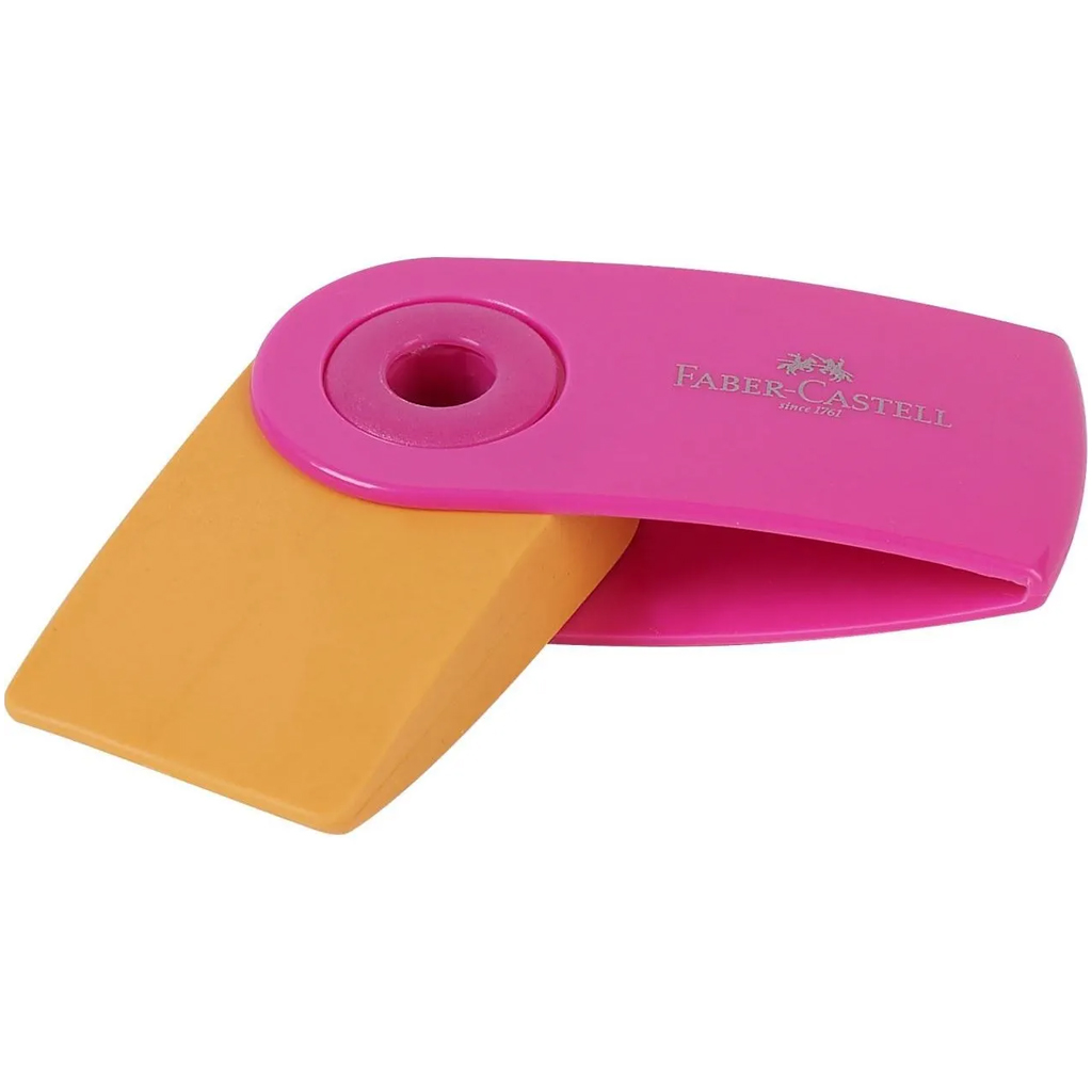 Faber-Castell: Sleeve Mini-Radiergummi im Etui in trendigen Farben, 1 Stück kép 2