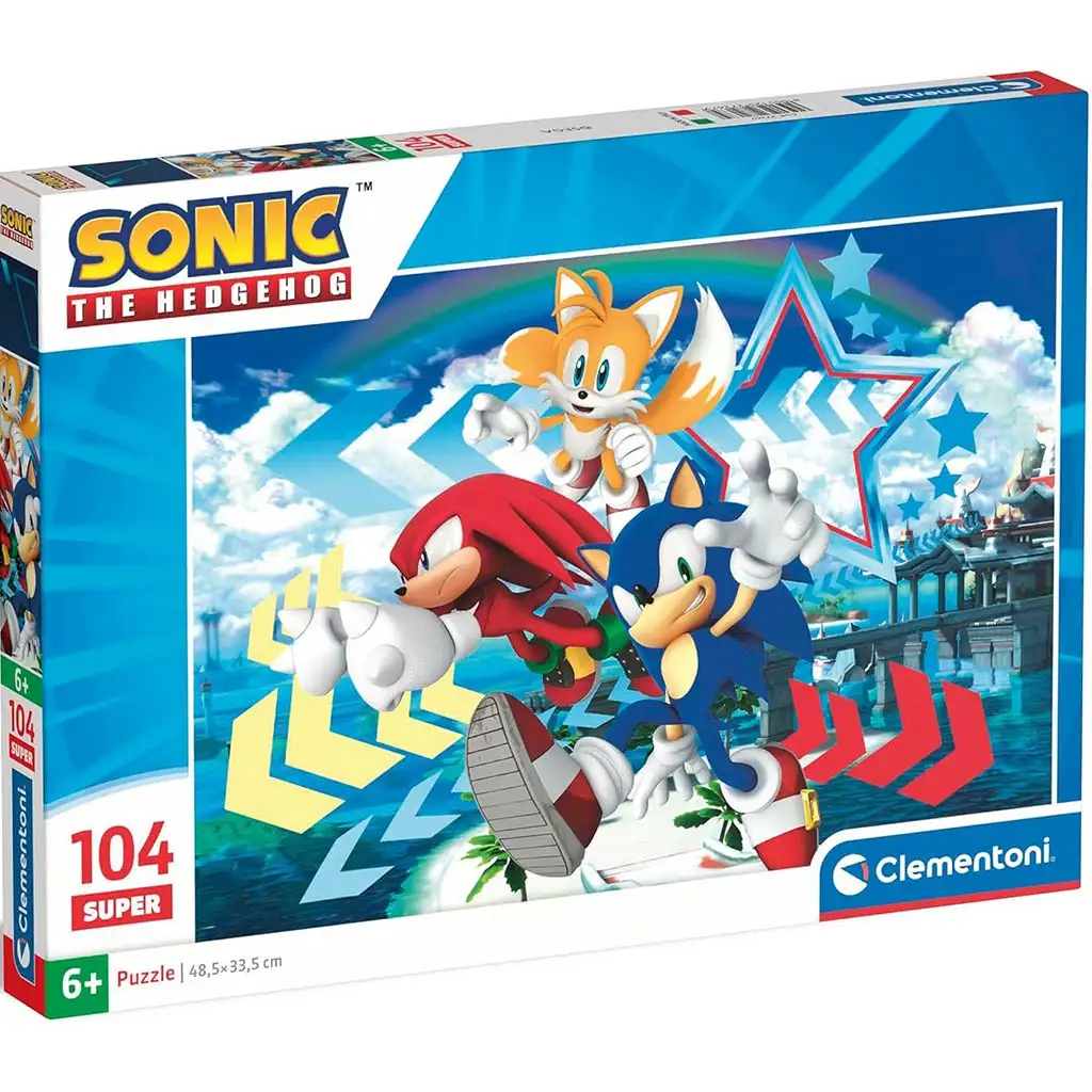 Sonic der Igel und seine Freunde 104-teiliges Puzzle - Clementoni