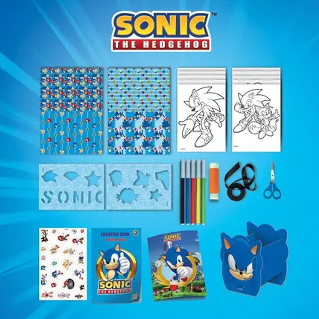 Sonic kreatives Ausmalset mit Tasche – Lisciani kép 3