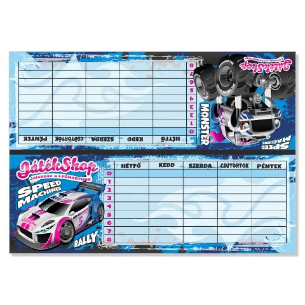 Speed Machines Autos 6-in-1 Stundenplan