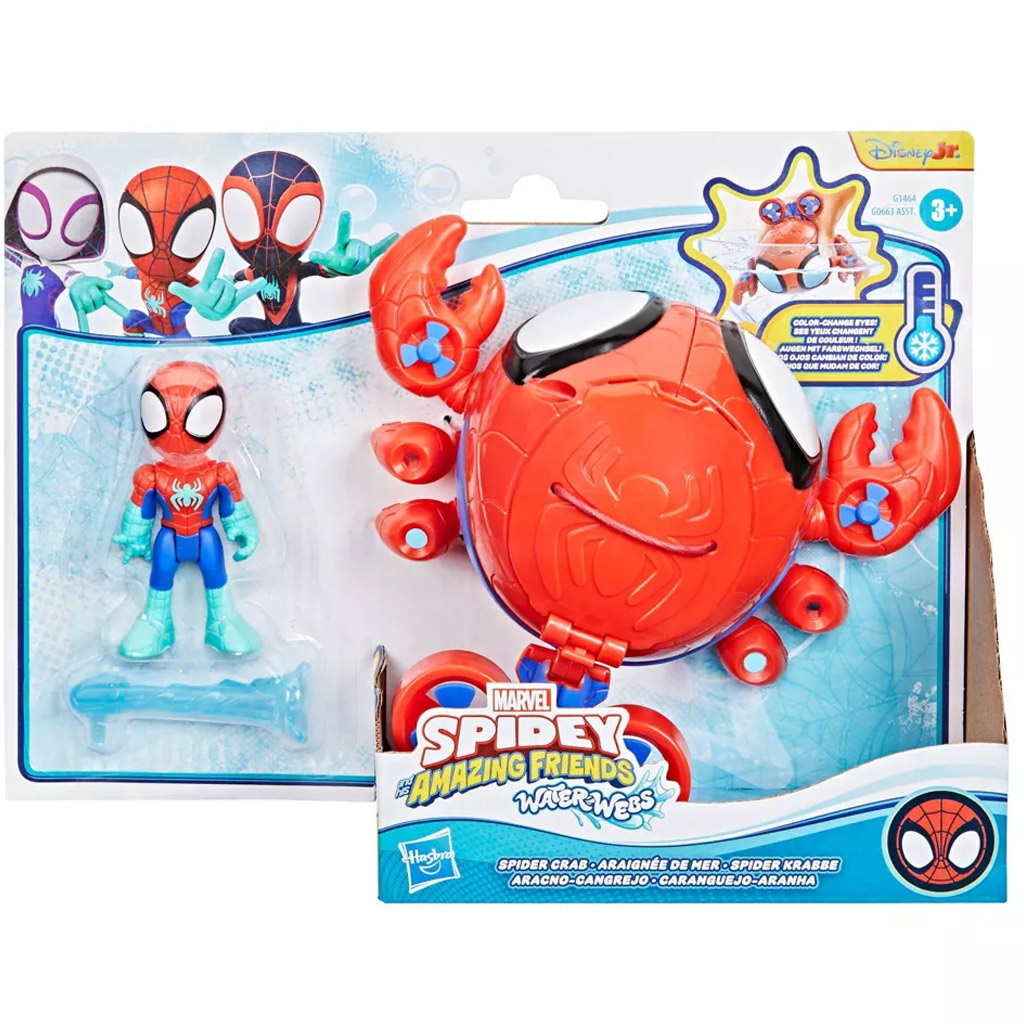 Spidey und seine Super-Freunde: Waterwebs Figuren und farbwechselnde Fahrzeuge – Spider Crab – Hasbro
