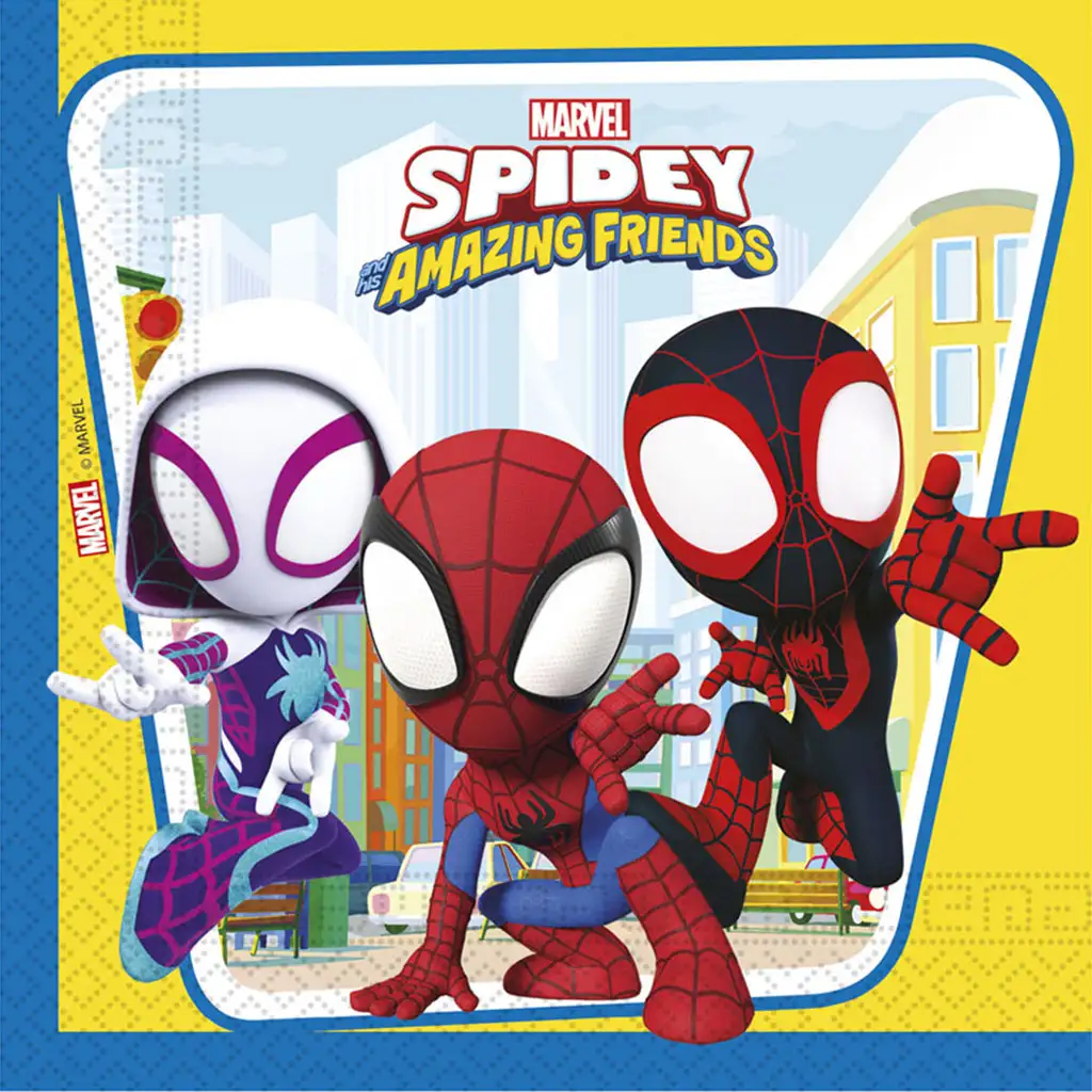 Spidey Papierserviettenset – 2-lagig, 33x33 cm, 20 Stück