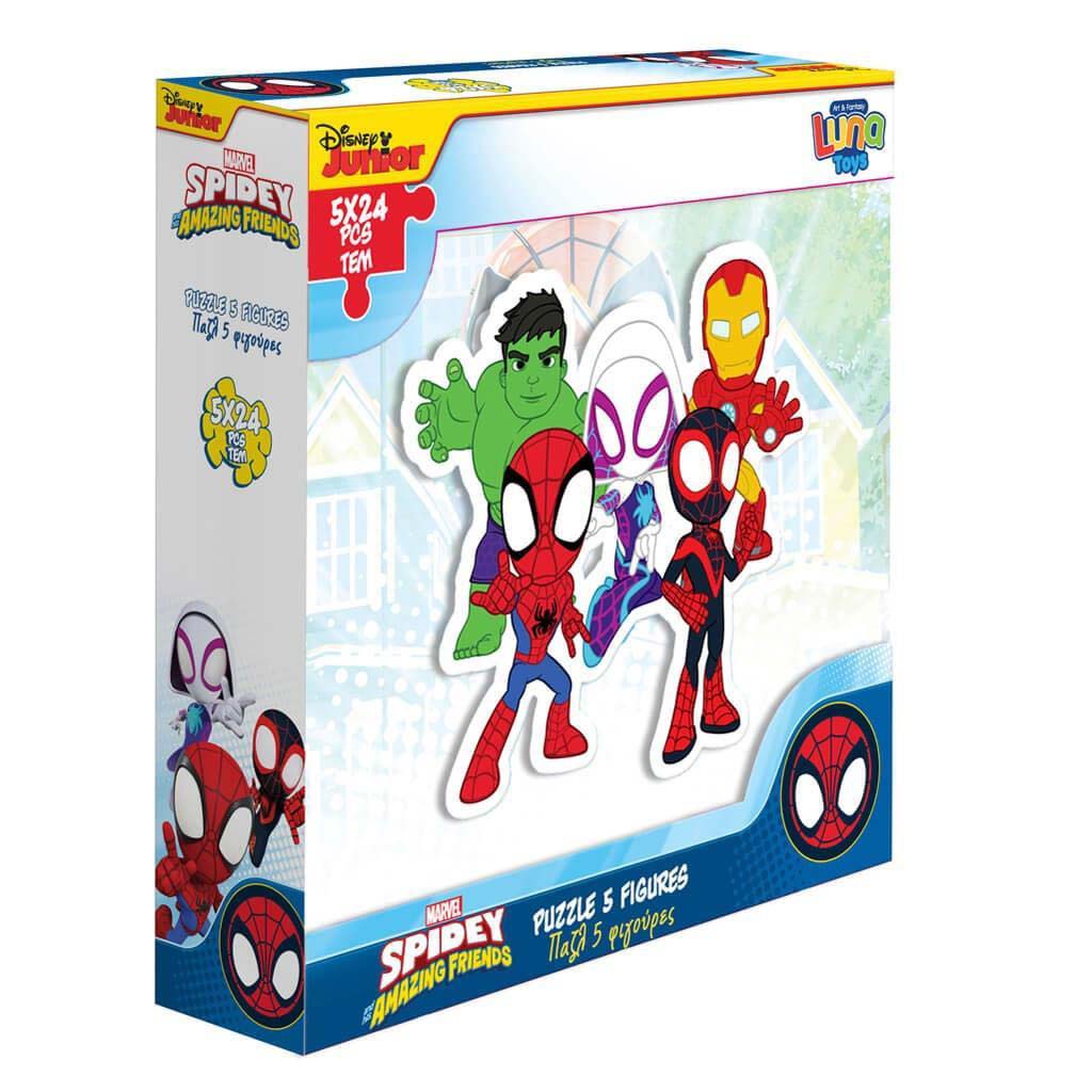 Luna: Marvel Spidey Figuren 5x24 Teile Puzzle