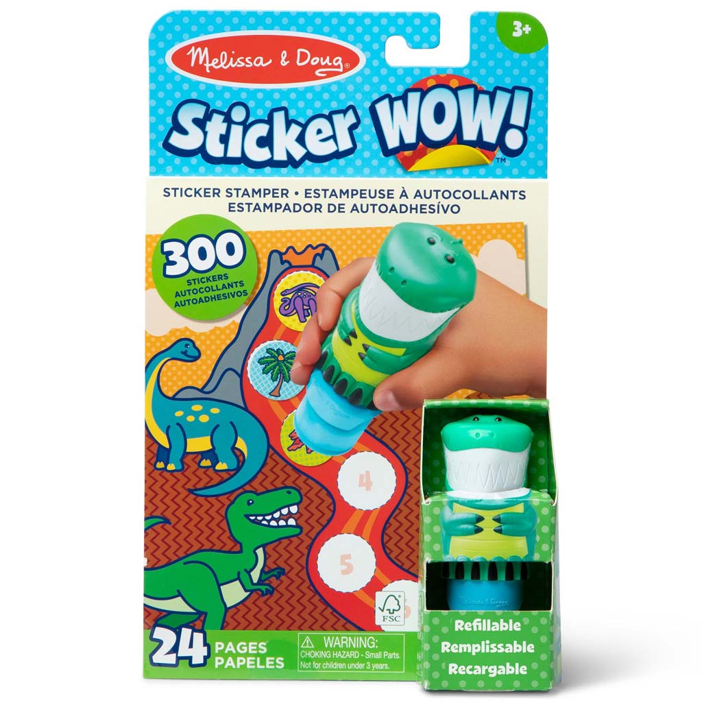 Melissa & Doug: Sticker WOW! Sticker Stempel – Dino – Spin Master