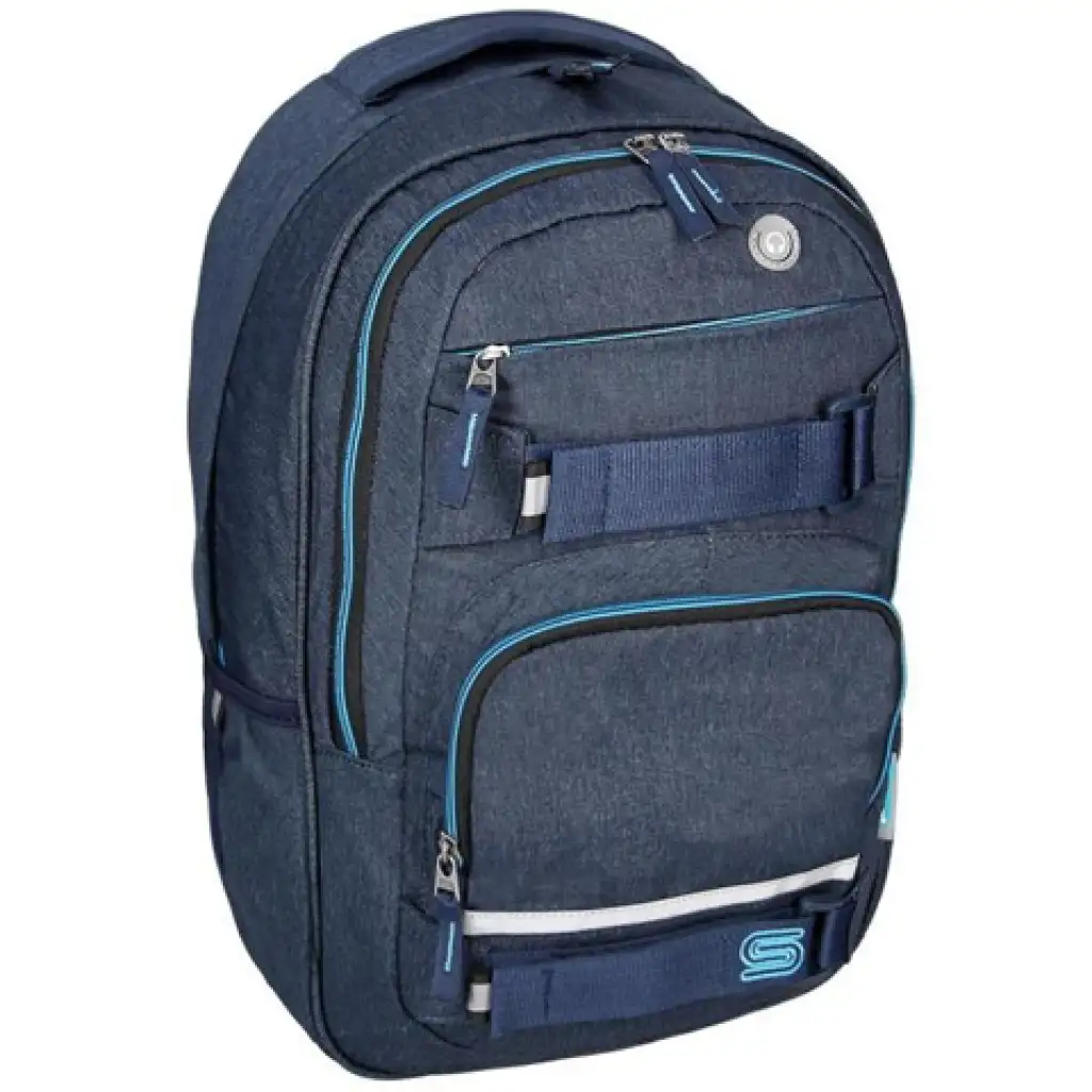 Spirit: Campus blauer abgerundeter Schulranzen, Rucksack