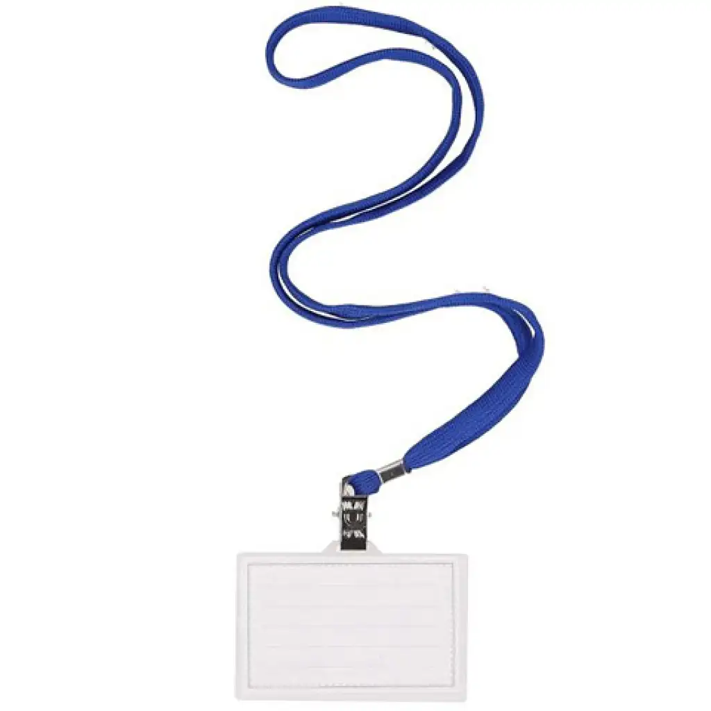 Spirit: Namenskartenträger mit blauem Lanyard 90x60mm 1 Stück kép 2