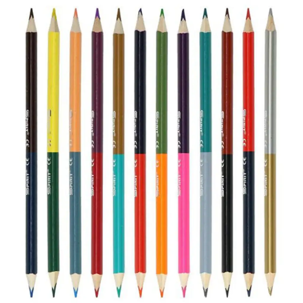Spirit: Dreikantige doppelseitige Buntstifte 12er-Set kép 2