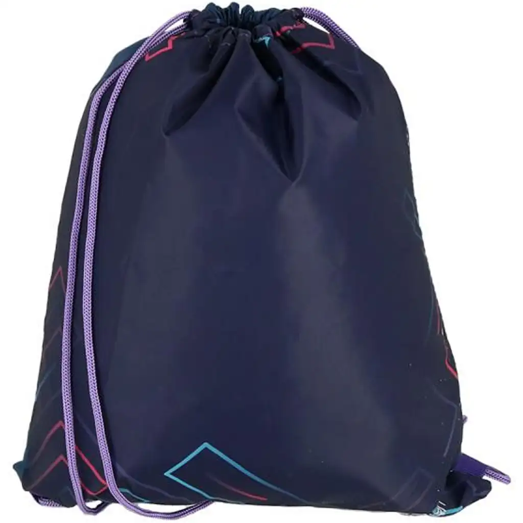 Spirit: Color Lines lila Hintergrund mit bunten Linien Schultasche, Rucksack 4-teiliges Set 41x20x32cm kép 3