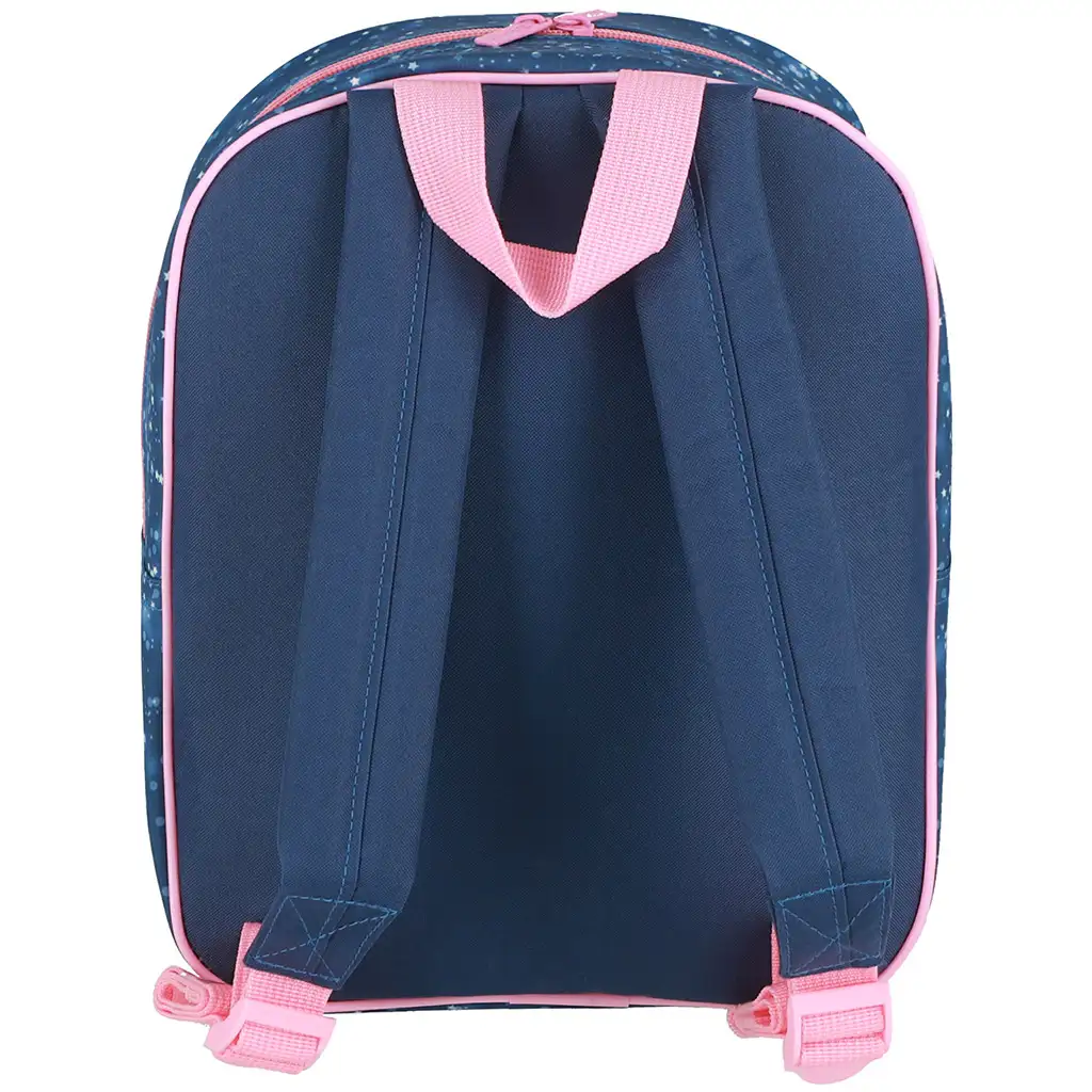 Spirit: Weißes Pferd Reiter 3D-Muster abgerundeter Kindergartenrucksack 30x25x12cm kép 2