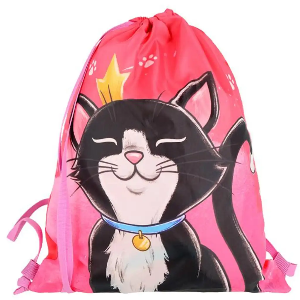 Spirit: Cat Queen schwarzer Katzen-Schulranzen, Rucksack 5-teiliges Set 38x17x28cm kép 4