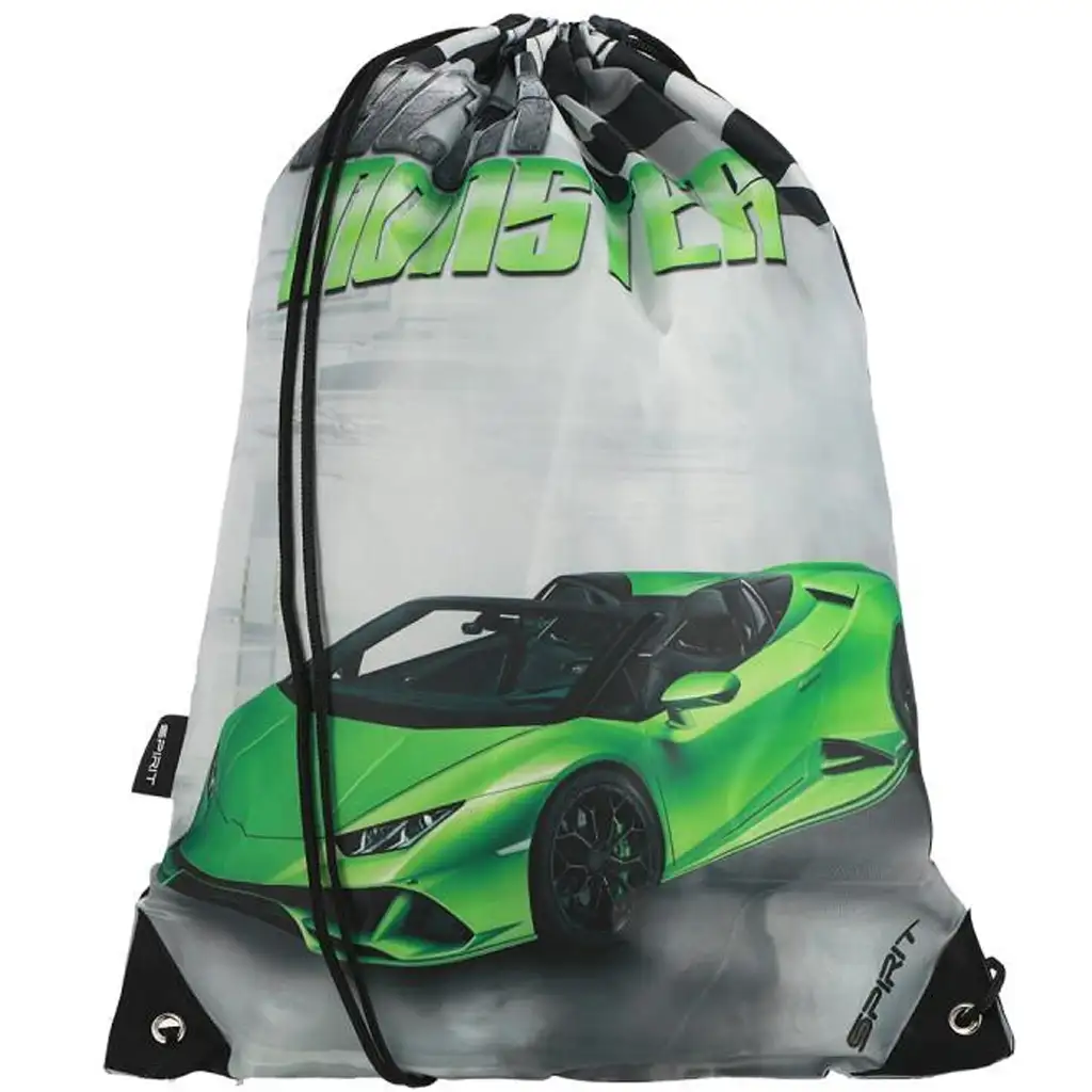 Spirit: Racer Monster zöld sportautó mintás tornazsák, sportzsák 33x47cm kép 1