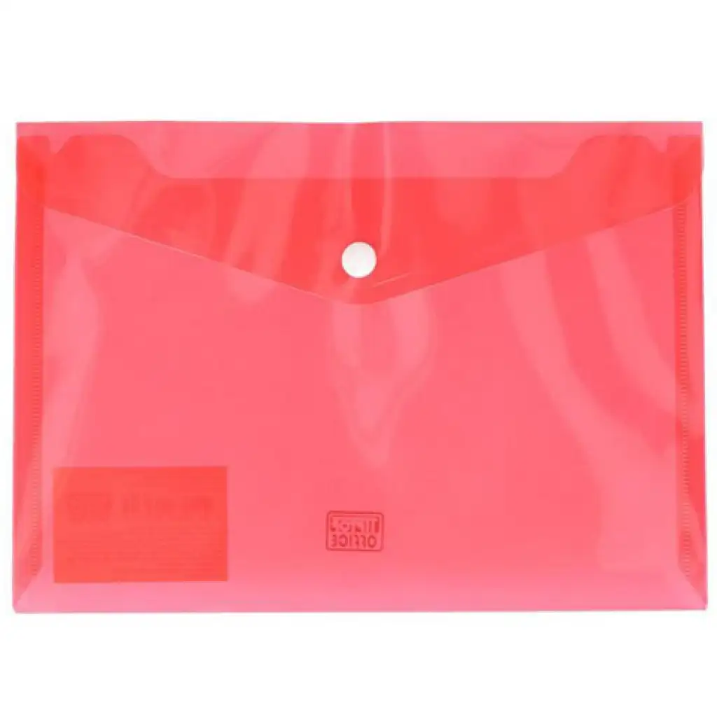 Spirit: Rote, durchsichtige Dokumentenmappe in A5-Größe