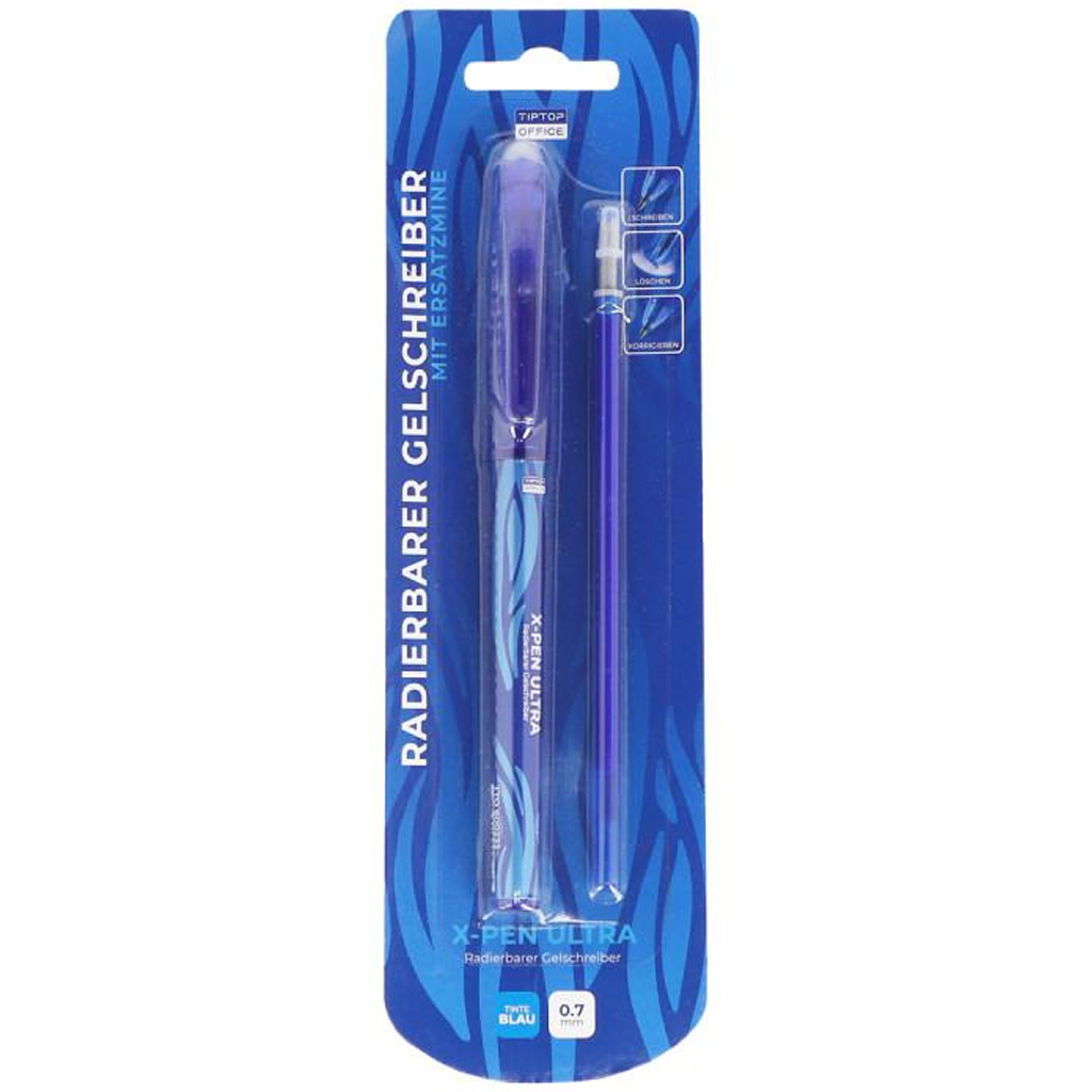 Spirit: X-Pen ultra radírozható kék zselés toll utántöltővel 0,7mm kép 1