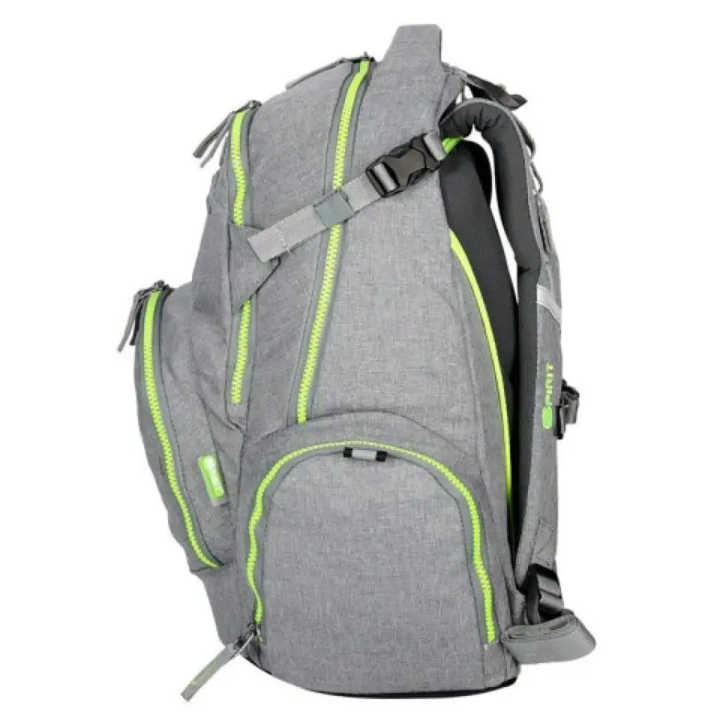 Spirit: Stinger ezüstszürke prémium ergonomikus iskolatáska hátizsák kép 3