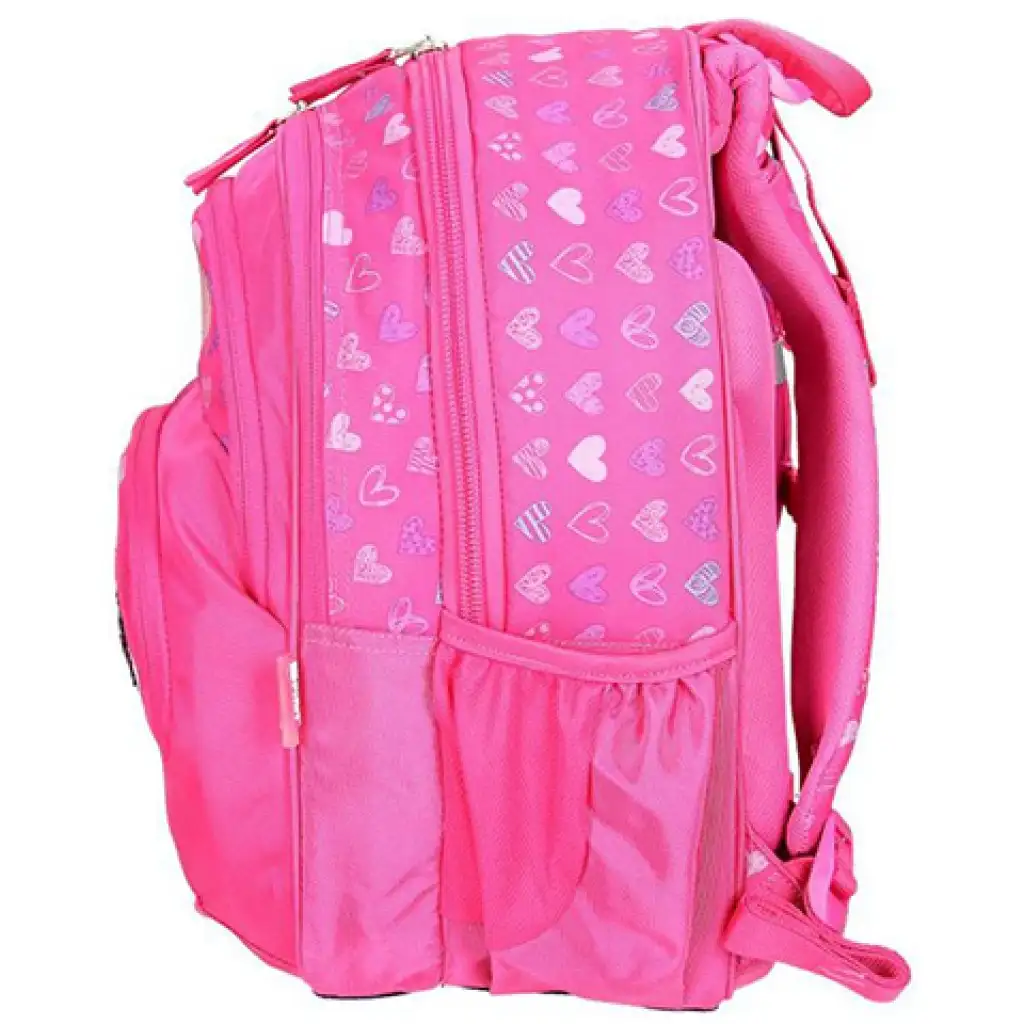 Spirit: Ergonomischer Schulranzen mit rosa Paillettenherz-Muster kép 2
