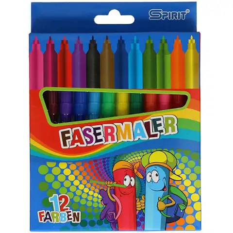 Spirit: Dünne farbige Filzstifte 12er-Set