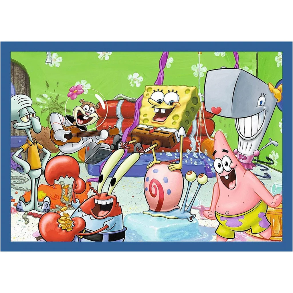 Spongyabob 4 az 1-ben 35-48-54-70db-os puzzle - Trefl kép 2