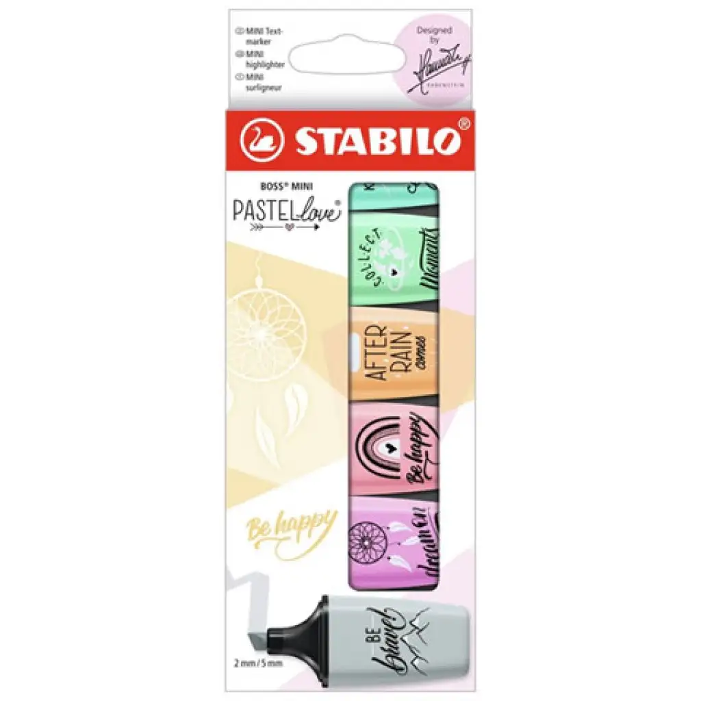 Stabilo: Boss Mini Pastellove Textmarker-Set 6-teilig
