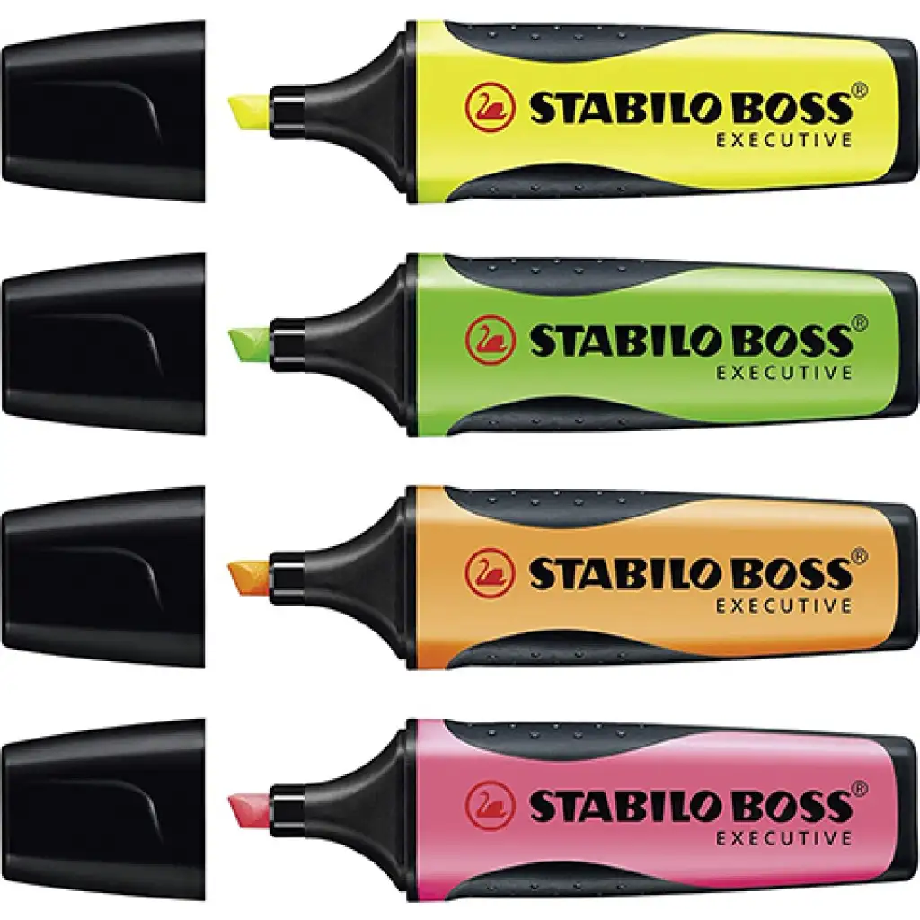 Stabilo: BOSS Executive szövegkiemelő különböző színek 4db-os szett kép 2