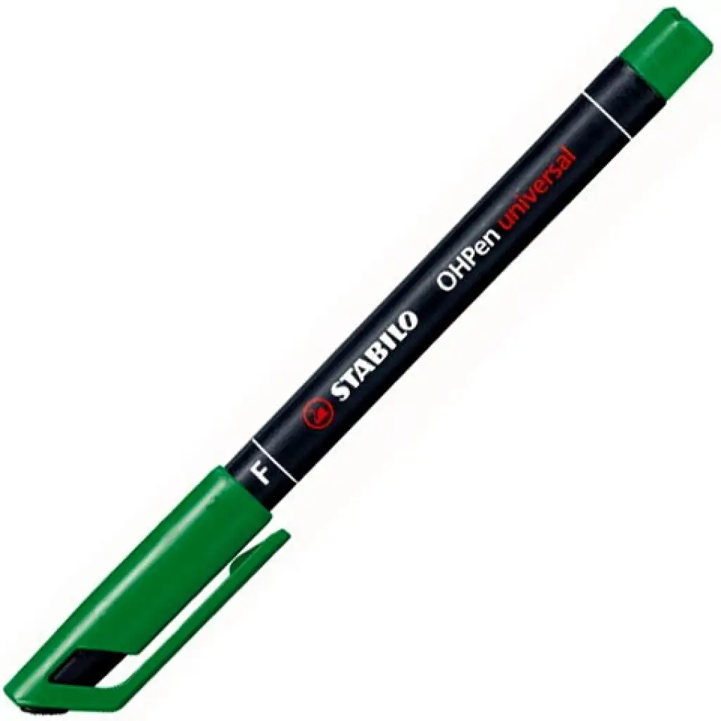 Stabilo OHPen universal F alkoholos filctoll zöld színben 0,7mm kép 1