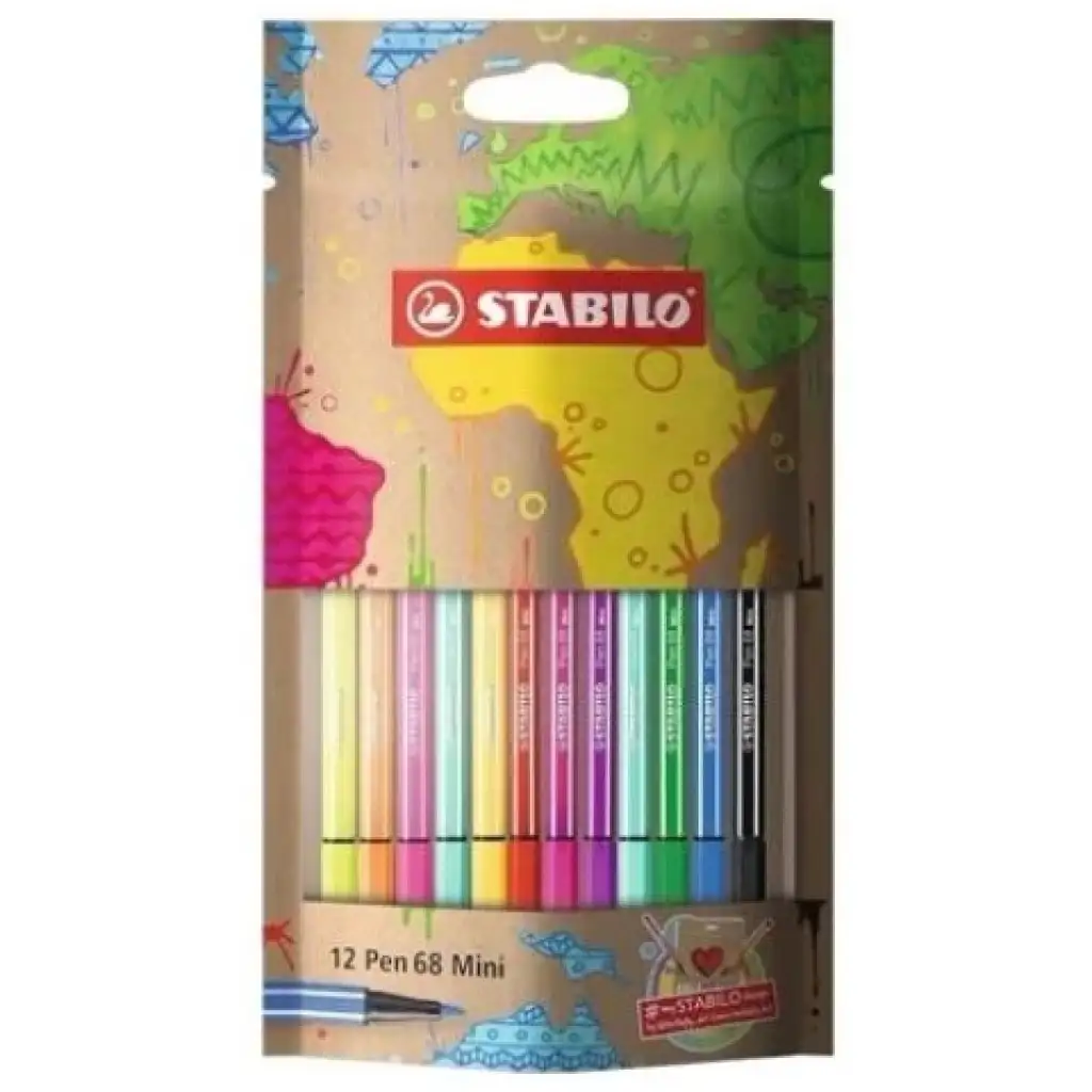Stabilo: Pen 68 mini 12db-os színes rostirón szett kép 1